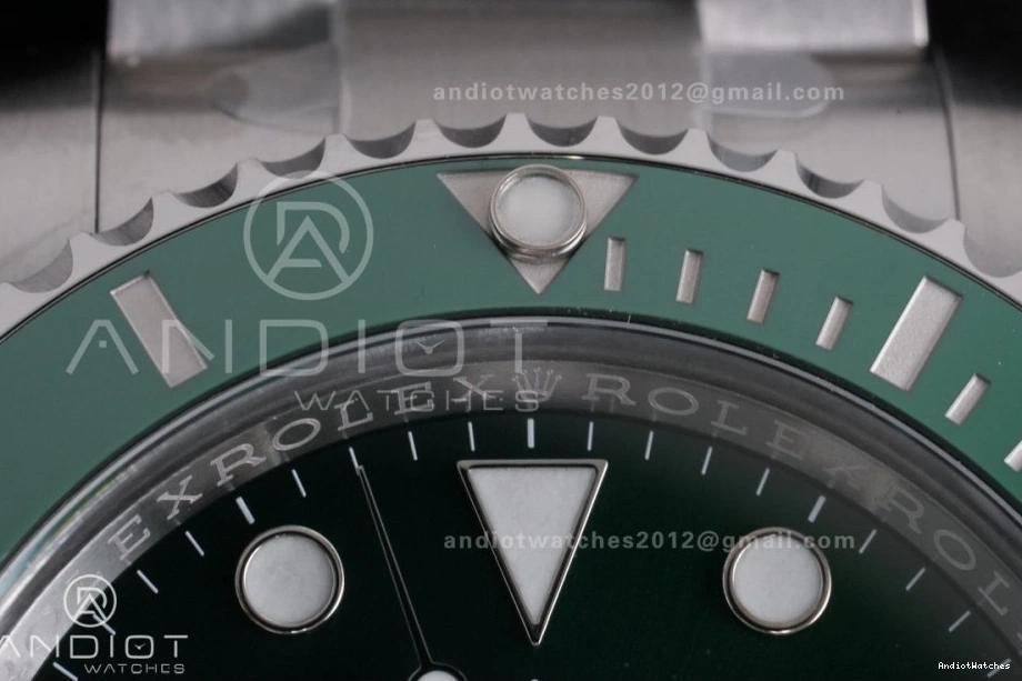 Sporty SA 1:1 Best 1125 904L Green Edition 116610 On Submariner SS LV Clean Hulk Ceramic Bracelet 0524
